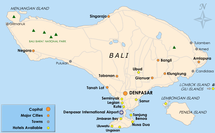 Bali Map - Maps of Bali